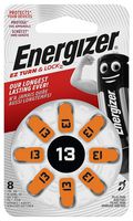 E301431600 - Size 13 Orange 1.4V Zinc Air Hearing Batteries, 8 Pack
