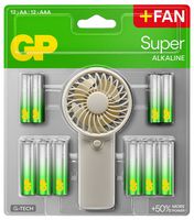 GPPCA15AS753 - Super Alkaline AA & AAA Battery Summer Bundle with Free Fan, 12+12 Pack
