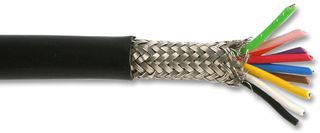 PELB0660 - 7-2-10C 10 Core Screened Cable, 0.2mm, Black, 25m