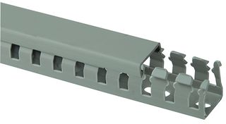 GFG-DIN-A7 25X25MM - Slotted Trunking, 25mm x 25mm x 2m (HxWxL), Grey, 4 Pack