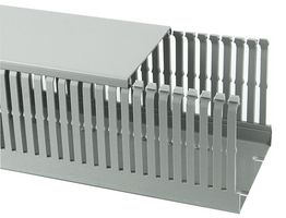 GF/A6/4 100X100 - Slotted Trunking, 100mm x 100mm x 2m (HxWxL), Grey, 4 Pack