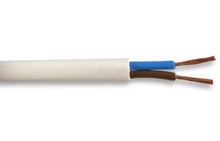 PEL01034 - 0.5mm 2182Y 2-Core Mains Cable, 3A, White, 50m