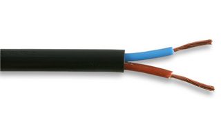 PEL01119 - 3182Y 2 Core Mains Cable, 0.75mm, 6A, 10m, Black