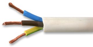 3183B-1MMWHT100M - 1mm Mains Cable 3 Core 3183B LSOH White - 100m Reel