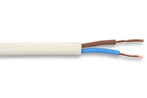 3192Y-1MMWHT100M - 1mm Oval PVC Mains Cable 2 Core 3192Y White 100m Reel