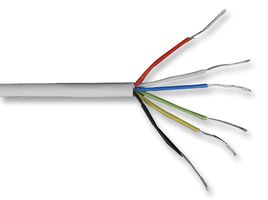6CW100 - 6 Core Security Cable White 4mm Dia. 100m Reel