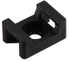 PP01137 - Saddle Tie Mounts 8mm Cable Tie Width Black 100 Pack