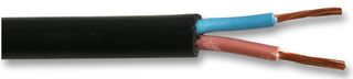 C0136A50M - H07RN-F Type 2-Core Rubber Cable Black 1mm² 50m