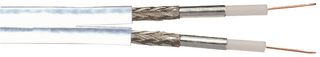 WF 65 WHITE 50M - WF65 Twin Coaxial Cable with Copper Braid White 50m Reel
