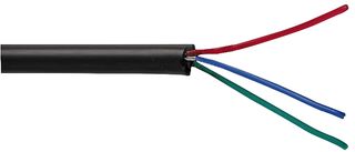MP002314 - 7-1-3A 3-Core Unscreened Cable, 0.1mm, Black, 25m