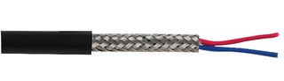 PPB0136 - 16-2-2C 2-Core Screened Cable, 0.2mm, 100m, Black