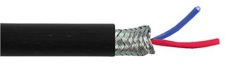 MP002343 - 7-1-2C 2-Core Screened Cable, 0.1mm, Black, 100m