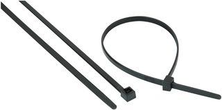 RELK2M BLACK - Nylon Reusable Cable Ties Black 4.6mm x 250mm 100 Pack