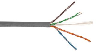 350401-305 - Cat5e Cable 4 Twisted Pairs PVC Grey 305m Reel