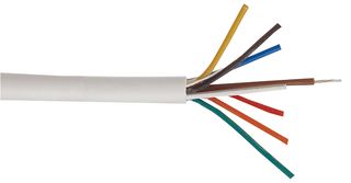 355008LSF-WHT - 8 Core Unscreened Alarm Cable LSF White 4.3mm Dia. 100m Reel