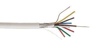 355108LSF-WHT-100 - 8 Core Screened Alarm Cable LSF White 4.3mm Dia. 100m Reel