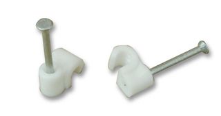 ZZV44180 - Round Cable Clips 6mm White 100 Pack