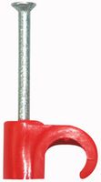 ZZV42418 - Round Cable Clips 7mm Red 100 Pack