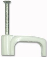ZZV44158 - Flat Twin & Earth Cable Clips 1mm White 100 Pack