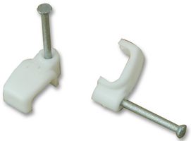 ZZV44159 - Flat Twin & Earth Cable Clips 2.5mm White 100 Pack