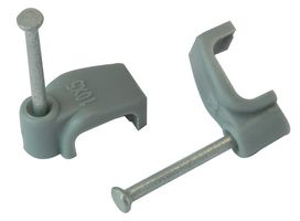 ZZV44163 - Flat Twin & Earth Cable Clips 2.5mm Grey 100 Pack