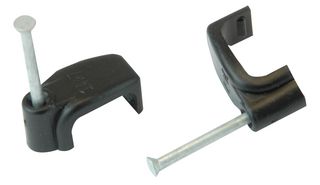 ZZV44187 - Flat Twin & Earth Cable Clips 6mm Black 100 Pack