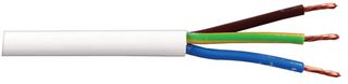 PELB0854 - 3183Y 3 Core Mains Cable, 1mm, 10A,  White, 25m