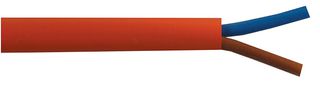 PEL01123 - 3182Y 2 Core Mains Cable, 1mm, 10A, 10m, Orange