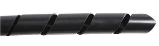 SW20MMBLK25M - 20mm Spiral Cable Wrap, Black, 25m