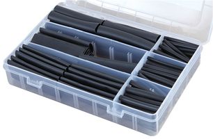 HSKIT3:1DUALWALL - 3:1 Dual Wall Heat Shrink Kit 3.20-19.1mm Dia. 45-70mm 120 Black Sleeves