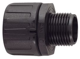 HG25-S-M25 - HelaGuard Straight Black Conduit Fitting M25