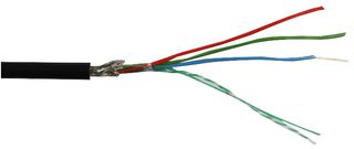 MP002345 - 7-1-3C 3-Core Screened Cable, 0.1mm, Black, 100m