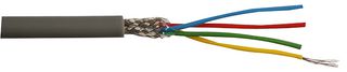 MP002346 - 7-1-4C 4-Core Screened Cable, 0.1mm, Black, 25m