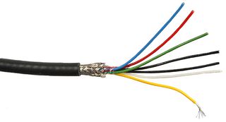 MP002348 - 7-1-6C 6-Core Screened Cable, 0.1mm, Black, 25m