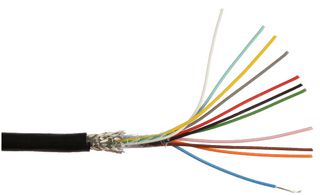 MP002352 - 7-1-12C 12-Core Screened Cable, 0.1mm, Black, 25m