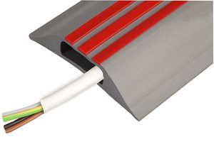 WARR9 - Warning Cable Protector with 30 x 10mm Hole Grey / Red 9m