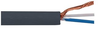 PP01437 - 2-Core Screened Microphone Cable, 20/0.12mm, Black, 100m
