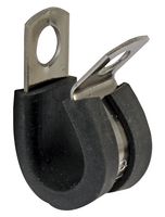 ACTSSPCLIP5 - Rubber-Lined Stainless Steel P-Clips, 5mm, Pack of 25