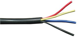AC T3 4C BLK 100M - 4 Core Alarm Cable, 0.22m², Black, 100m