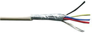 AC T3 4C TCCA SCR WHT 100M - 4-Core Screened Alarm Cable, 0.22m², White, 100m