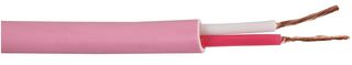 PP01457 - 2-Core Unscreened Speaker Cable, 50/0.24mm, Pink, 100m
