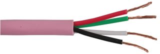 PP01459 - 4-Core Unscreened Speaker Cable, 50/0.24mm, Pink, 100m