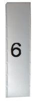 LHS12-4TW/6 - Pre-Printed Heat Shrink Cable Marker, 6, White, 12mm, 100 Pack