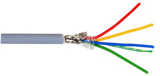 MP002296 - 7-2-4C 4-Core Screened Cable, 0.2mm, Grey, 100m