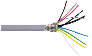 MP002298 - 7-2-8C 8-Core Screened Cable, 0.2mm, Grey, 100m