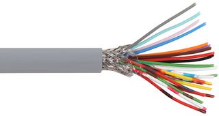 MP002302 - 7-2-20C 20-Core Screened Cable, 0.2mm, Grey, 100m
