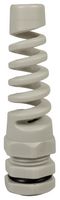 PELB0242 - Nylon Cable Gland with Spiral Strain Relief, M16, 5-10mm Cable Range, Grey, IP68