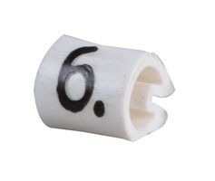 6153906 - Z Type Cable Marker, 6, Straight Cut, White, 2.5-4mm, Reel of 1000