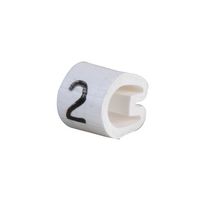 6171902 - Z Type Cable Marker, 2, Straight Cut, White, 3.4-5.7mm, Box of 1000