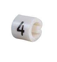 6171904 - Z Type Cable Marker, 4, Straight Cut, White, 3.4-5.7mm, Box of 1000